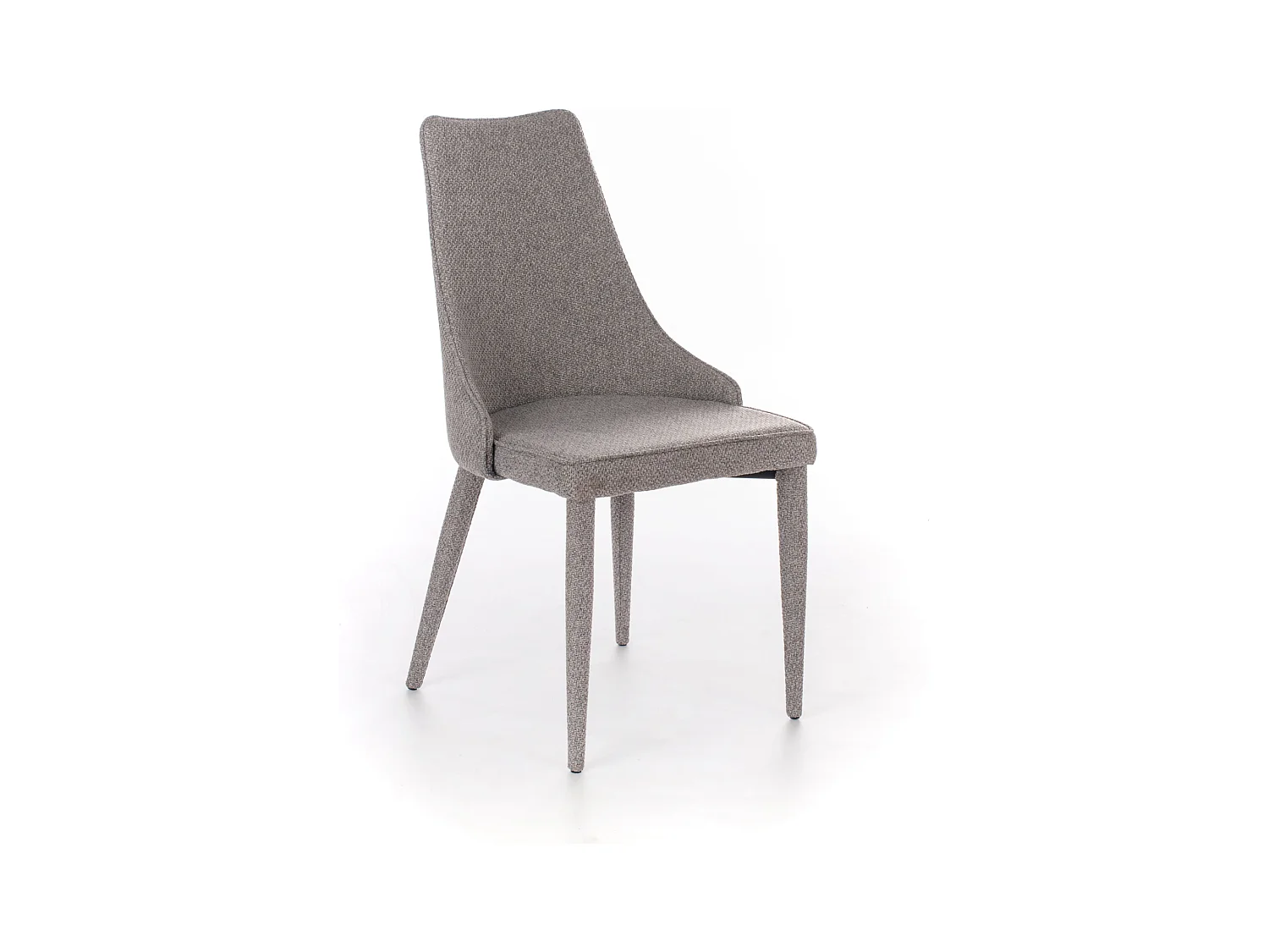 Lot de 4 chaises rembourrées « Edera », fauteuils modernes en tissu gris, 46x46 cm, 91h