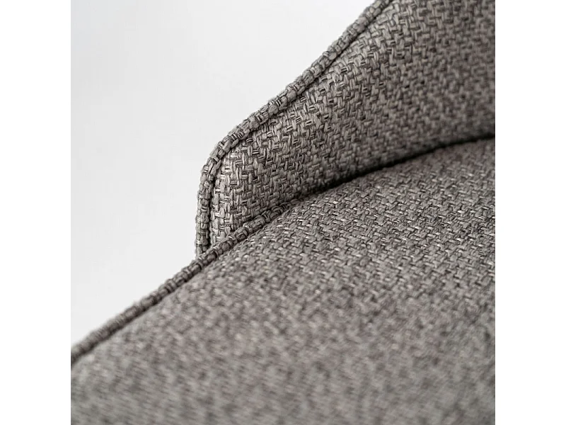 Set di 4 sedie imbottite "Edera" poltrone moderne in tessuto grigio cm 46x46 91h