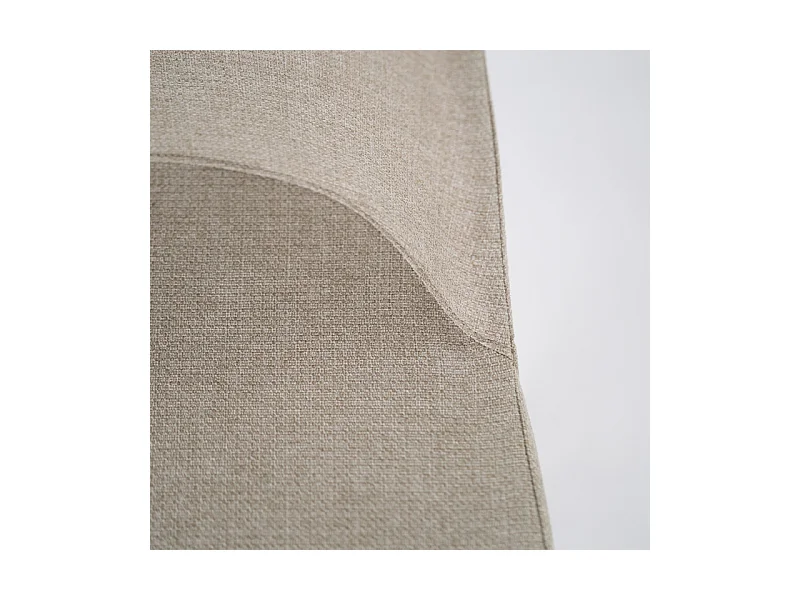 Lot de 4 chaises modernes en tissu beige "Giglio" avec pieds en métal peint, 46x55 cm, hauteur 85 cm