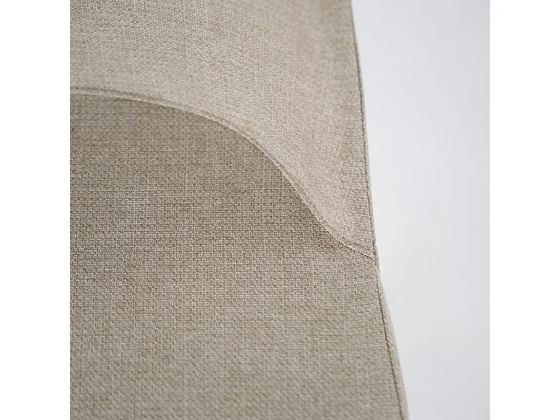 Set di 4 sedie moderne in tessuto beige "Giglio" con gambe in metallo verniciato cm 46x55 85h