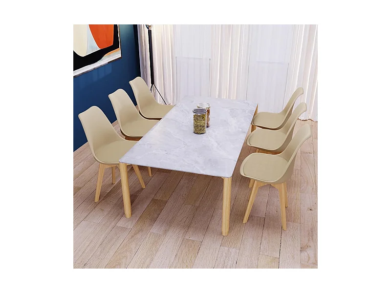 Set di 2 sedie imbottite in similpelle tortora "Stilezze" poltrone con gambe in legno cm 52x48,5 82h