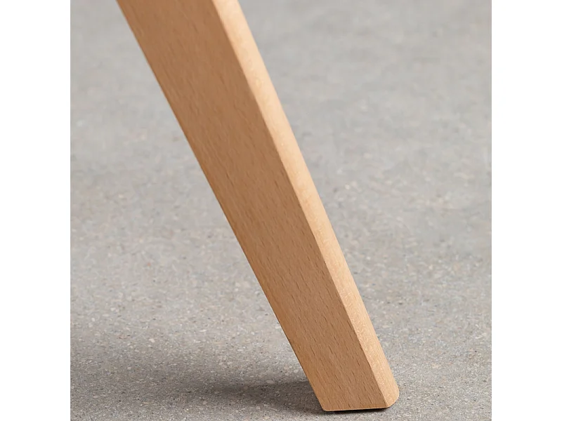 Set di 2 sedie imbottite in similpelle tortora "Stilezze" poltrone con gambe in legno cm 52x48,5 82h