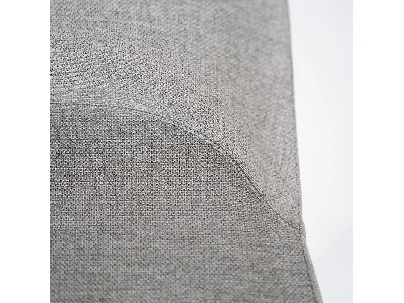 Set di 4 sedie moderne in tessuto grigio chiaro "Giglio" con gambe in metallo verniciato cm 46x55 85h