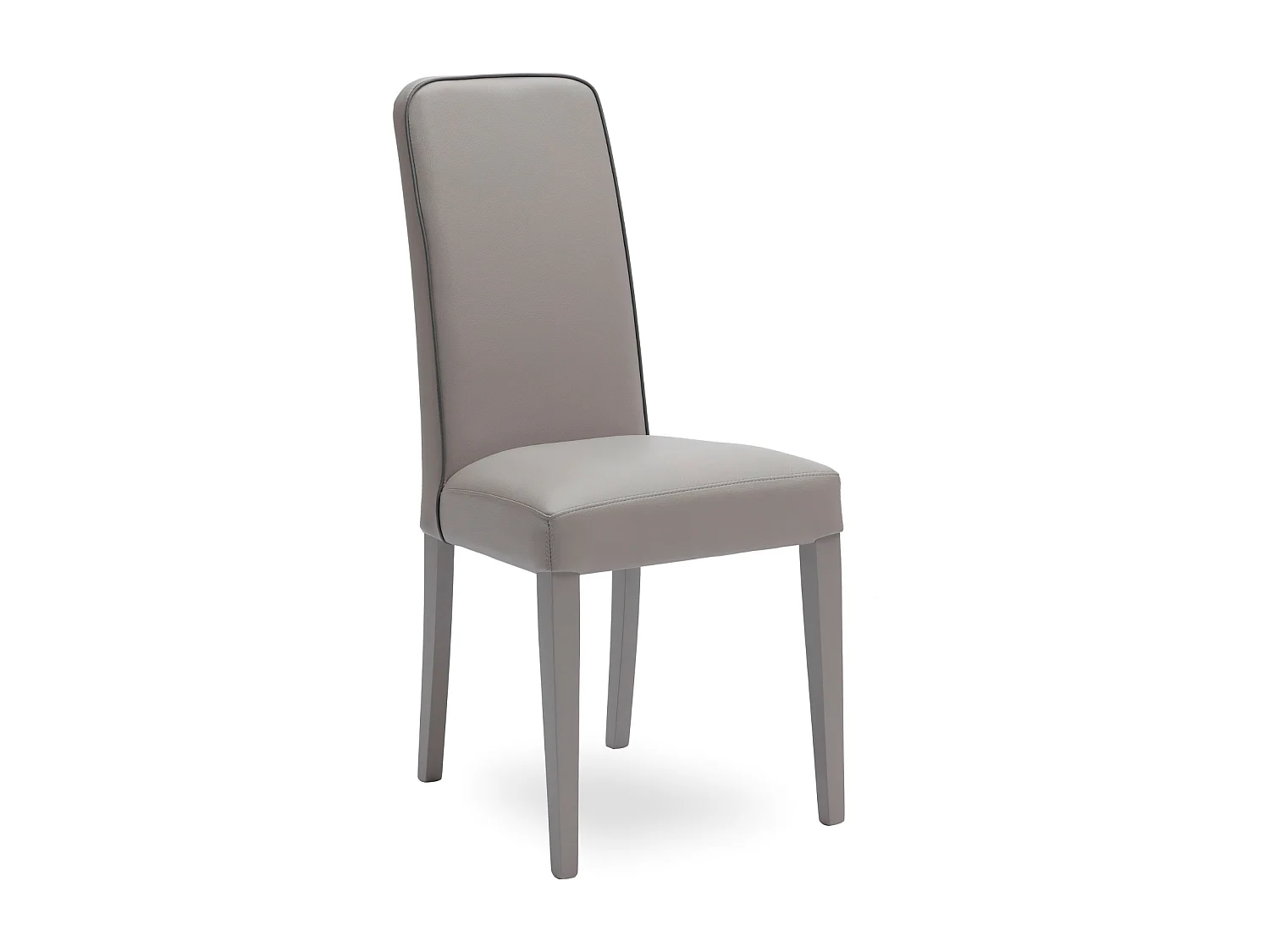 Set di 4 sedie imbottite da soggiorno "Gardenia" moderne in similpelle grigio chiaro cm 46x59 99h