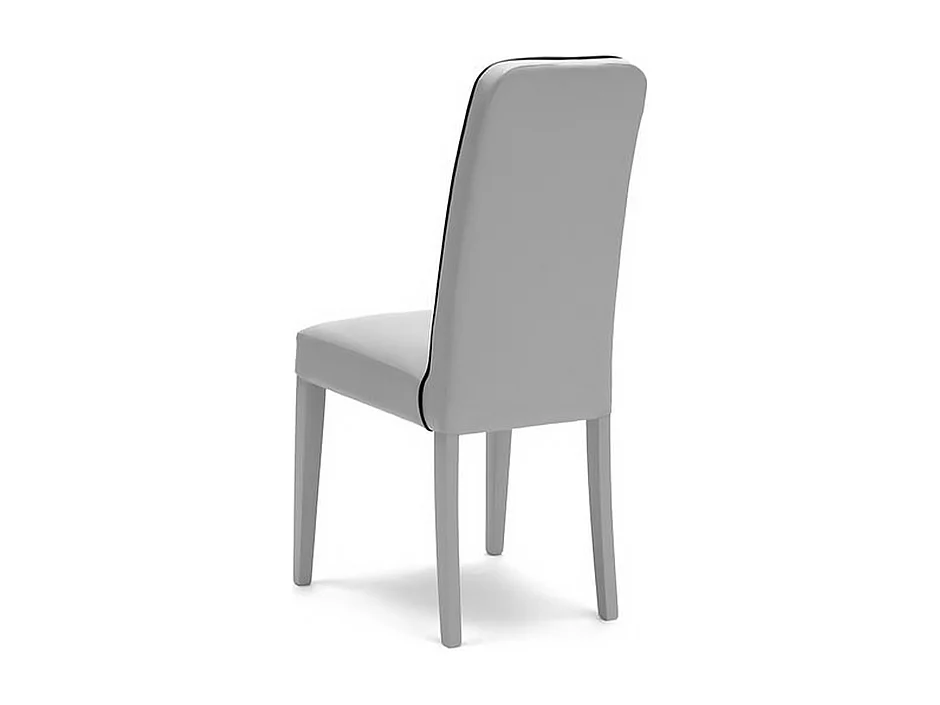 Set di 4 sedie imbottite da soggiorno "Gardenia" moderne in similpelle grigio chiaro cm 46x59 99h