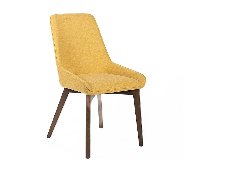 Set di 4 sedie imbottite gialle "Orchidea" da soggiorno moderne in tessuto cm 49,5x62 87h