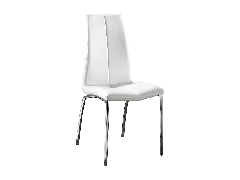 Zestaw 4 nowoczesnych krzeseł "Pilea" ze skóry ekologicznej w kolorze brązowym, tapicerowanych metalowymi nogami, 44x43, 92 h