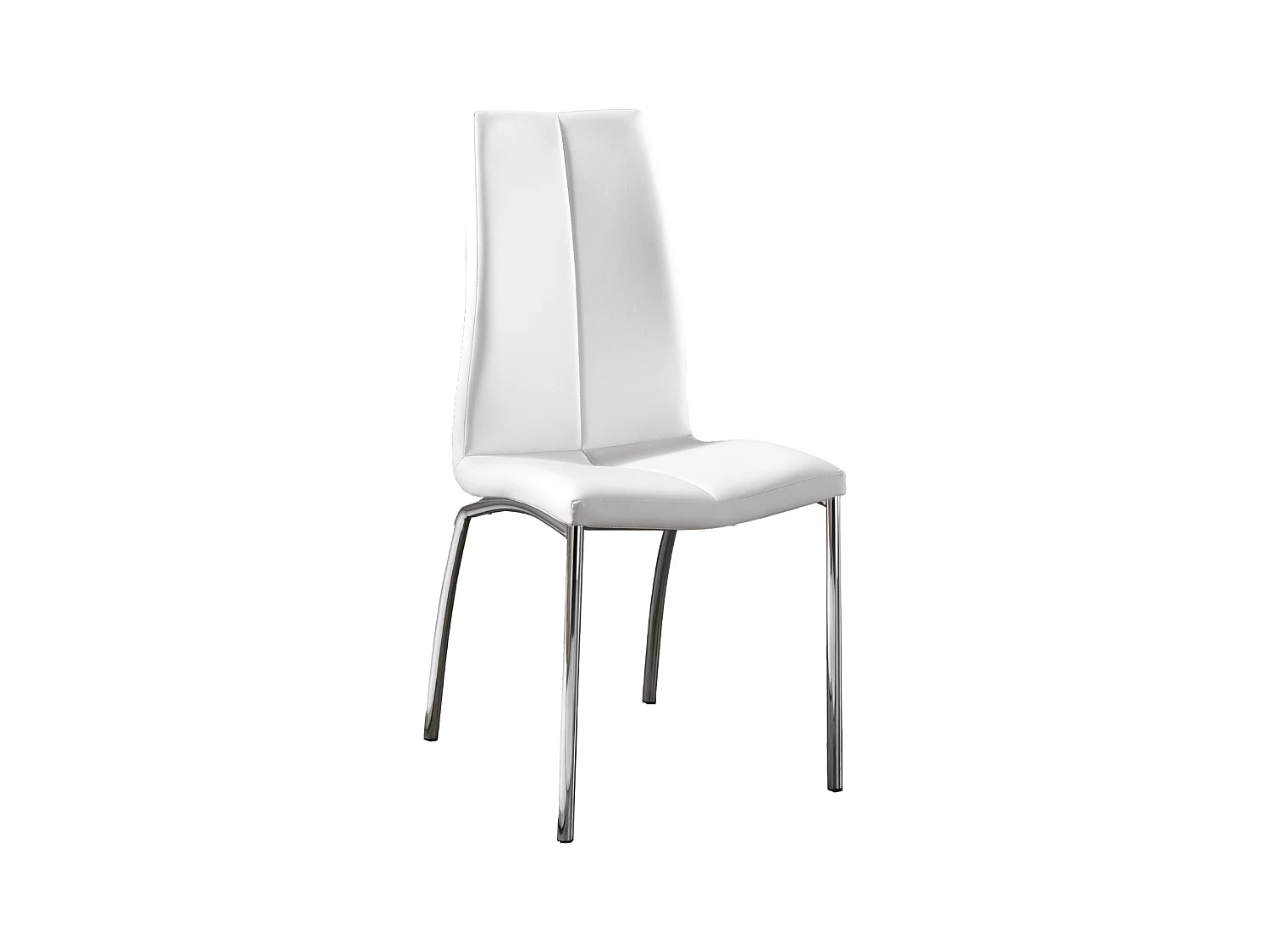 Set di 4 sedie imbottite in similpelle marrone "Pilea" moderne con gambe in metallo cm 44x43 92h