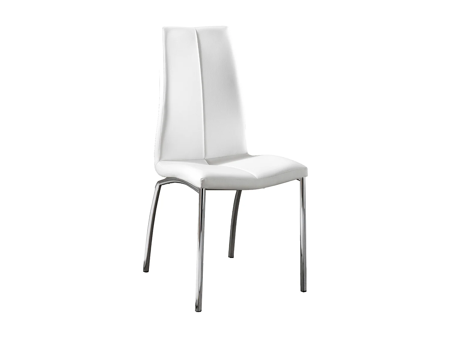 Lot de 4 chaises modernes "Pilea" rembourrées en similicuir marron avec pieds en métal cm 44x43 92h