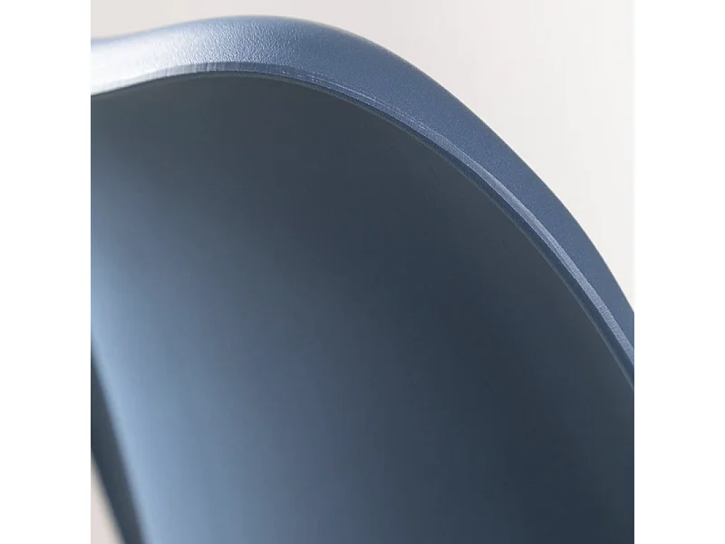 Set di 2 sedie imbottite in similpelle azzurre "Stilezze" poltrone con gambe in legno cm 52x48,5 82h