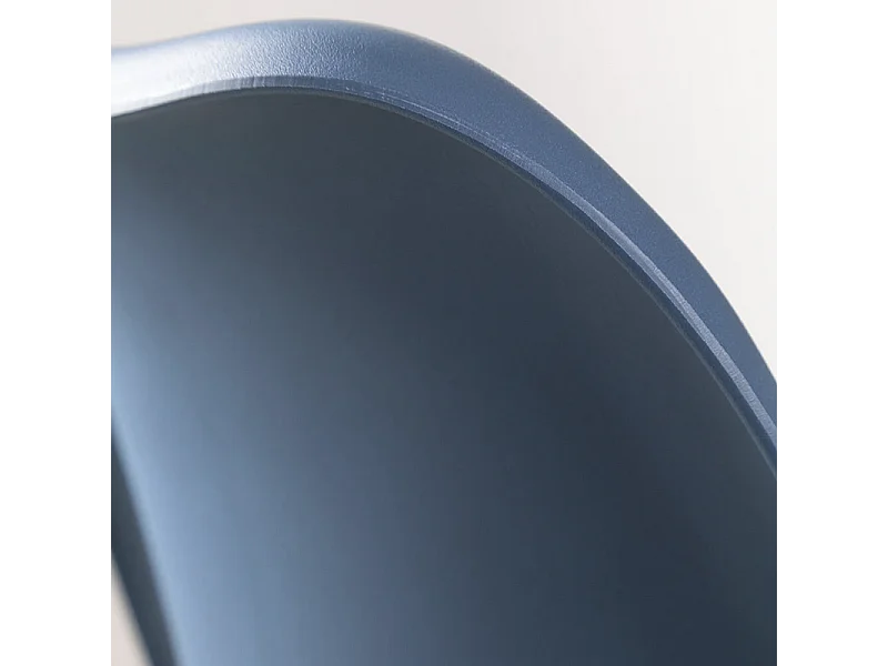 Set di 2 sedie imbottite in similpelle azzurre "Stilezze" poltrone con gambe in legno cm 52x48,5 82h