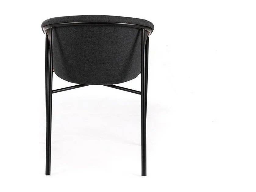 Set di 4 sedie moderne in tessuto grigio scuro "Orchidea" eleganti con struttura in metallo verniciato