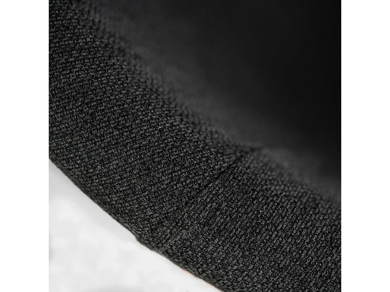 Set van 4 elegante moderne donkergrijze "Orchidea" stoffen stoelen met geverfd metalen frame