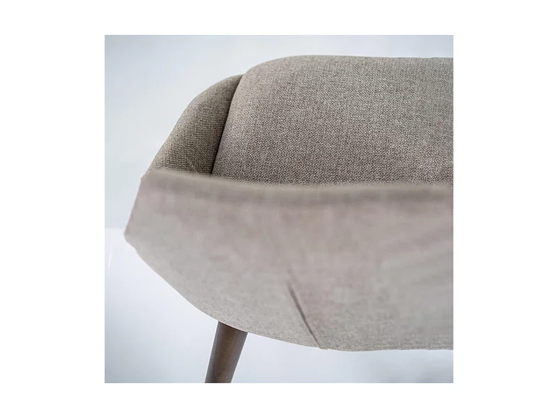 Ensemble de 4 chaises de salle à manger modernes en tissu marron clair "Zaira" structure en bois cm 49x58 85h