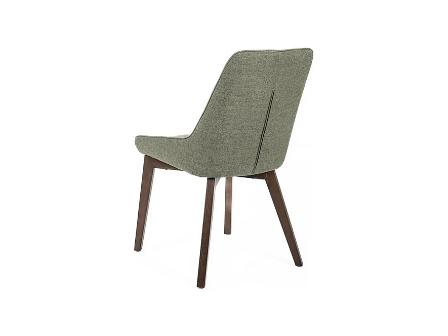 Lot de 4 chaises de salon modernes vertes "Orchidea" rembourrées en tissu, 49,5x62 cm, 87h