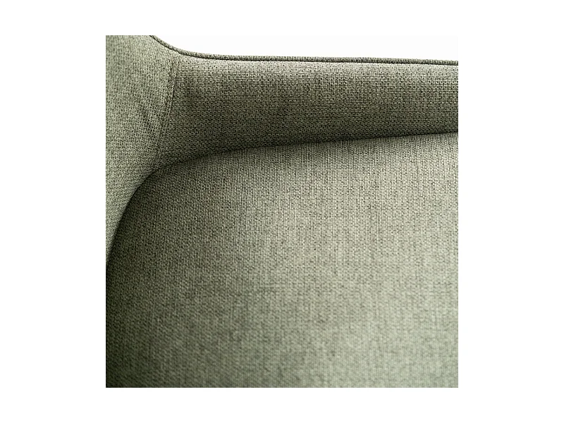 Lot de 4 chaises de salon modernes vertes "Orchidea" rembourrées en tissu, 49,5x62 cm, 87h