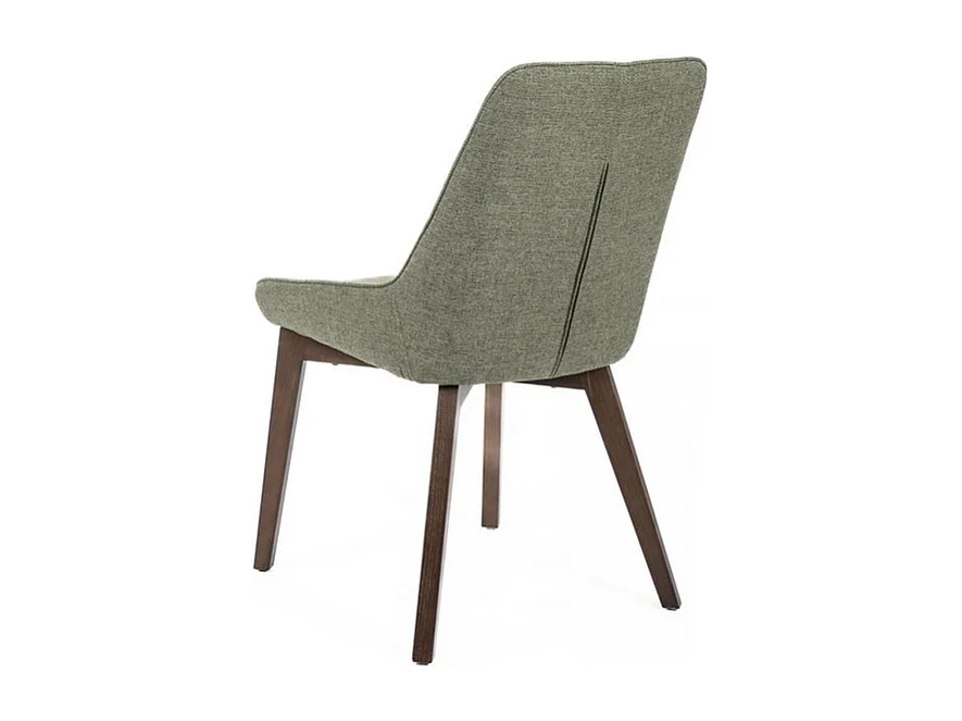 Zestaw 4 nowoczesnych zielonych krzeseł do salonu "Orchidea" tapicerowanych tkaniną, 49,5 x 62 cm, 87 h