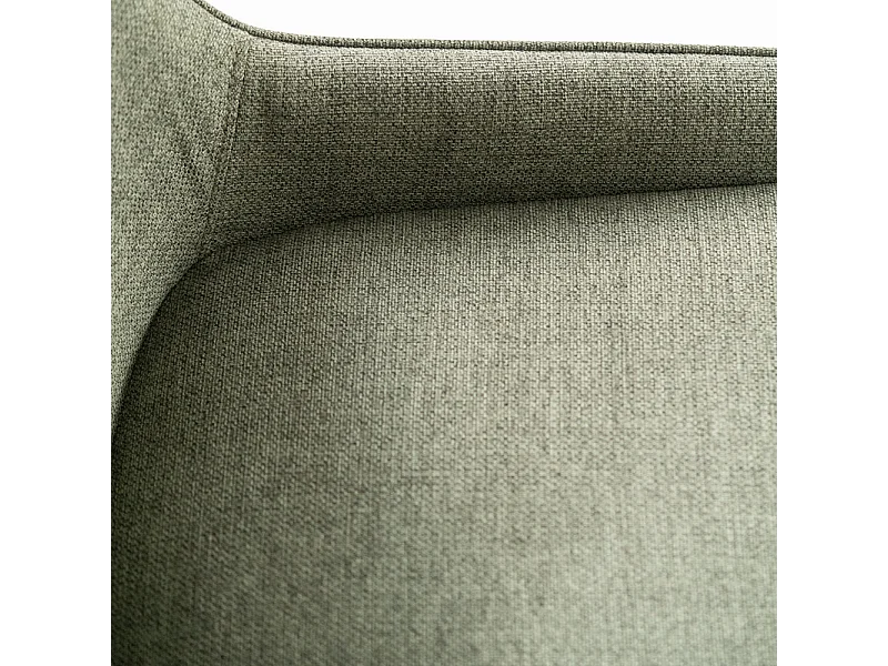 Zestaw 4 nowoczesnych zielonych krzeseł do salonu "Orchidea" tapicerowanych tkaniną, 49,5 x 62 cm, 87 h