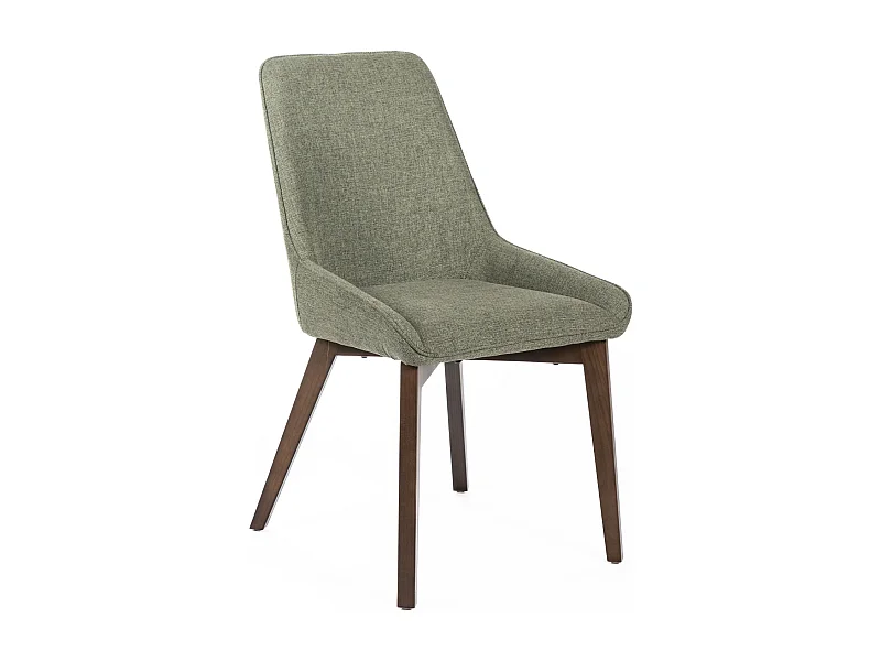 Set di 4 sedie imbottite verdi "Orchidea" da soggiorno moderne in tessuto cm 49,5x62 87h