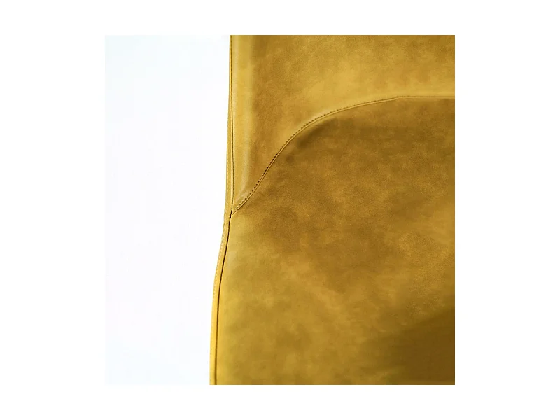 Set di 4 sedie moderne da pranzo senape "Damasco" imbottite in similpelle soft touch