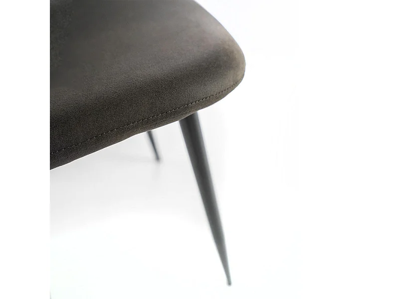 Set di 4 sedie imbottite grigio "Ginestra" moderni in similpelle cm 50x44 84h