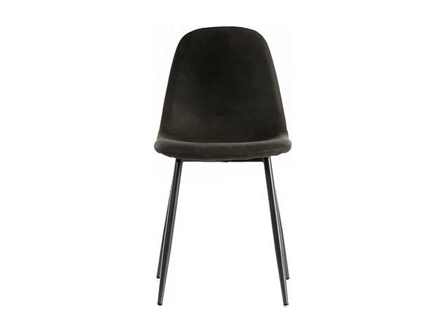 Set di 4 sedie imbottite grigio "Ginestra" moderni in similpelle cm 50x44 84h