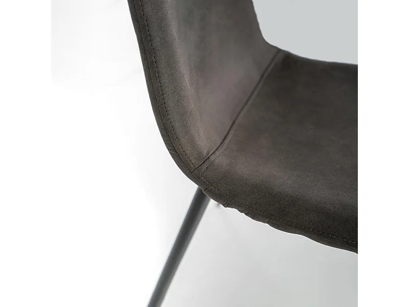 Set di 4 sedie imbottite grigio "Ginestra" moderni in similpelle cm 50x44 84h