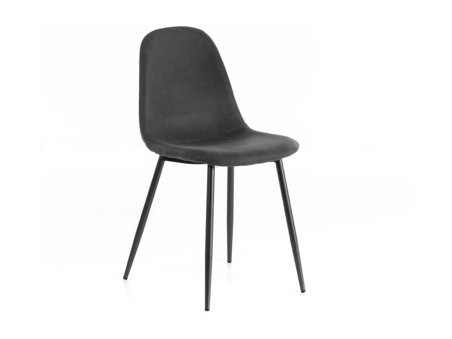 Set di 4 sedie imbottite grigio "Ginestra" moderni in similpelle cm 50x44 84h