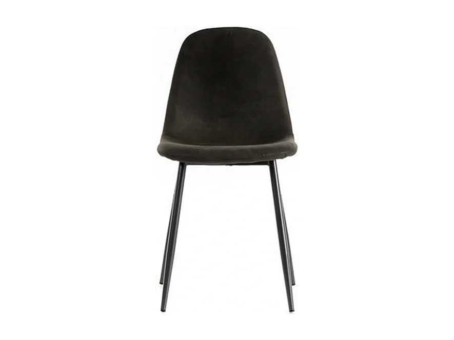 Set di 4 sedie imbottite grigio "Ginestra" moderni in similpelle cm 50x44 84h