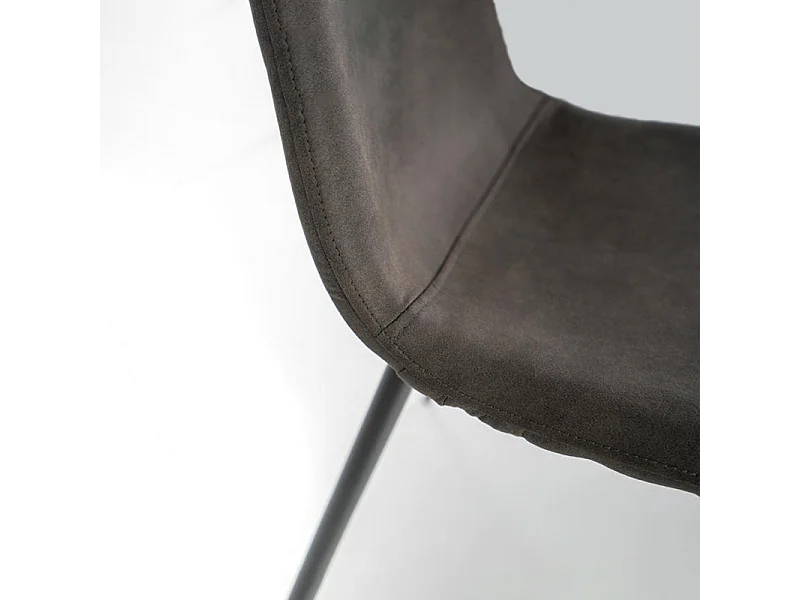 Set di 4 sedie imbottite grigio "Ginestra" moderni in similpelle cm 50x44 84h