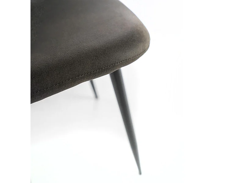 Set di 4 sedie imbottite grigio "Ginestra" moderni in similpelle cm 50x44 84h