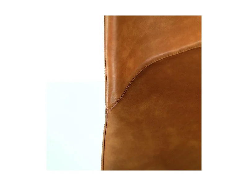 Set di 4 sedie moderne da pranzo caramello "Damasco" imbottite in similpelle soft touch