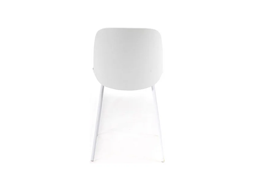 Lot de 4 chaises modernes en polypropylène blanc "Azzurra" avec structure en métal peint pour salon
