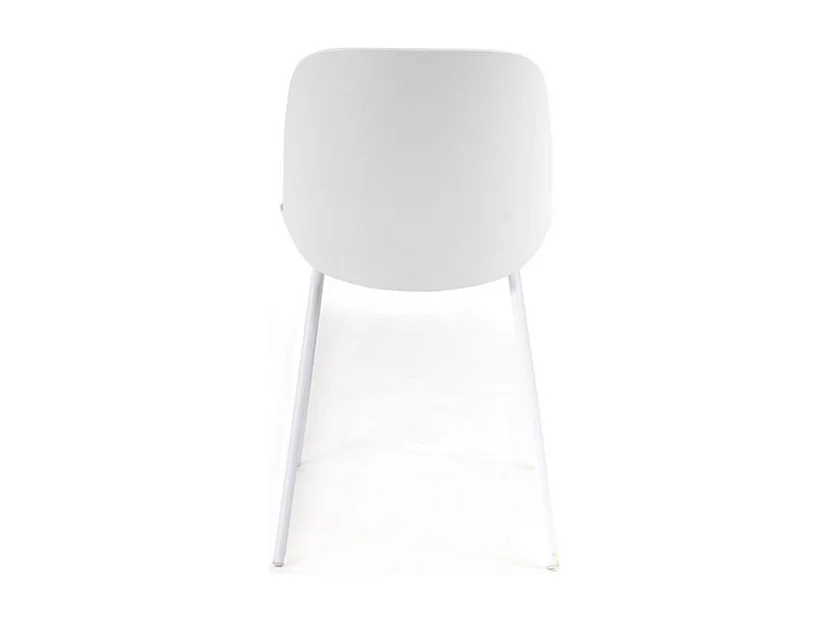 Lot de 4 chaises modernes en polypropylène blanc "Azzurra" avec structure en métal peint pour salon