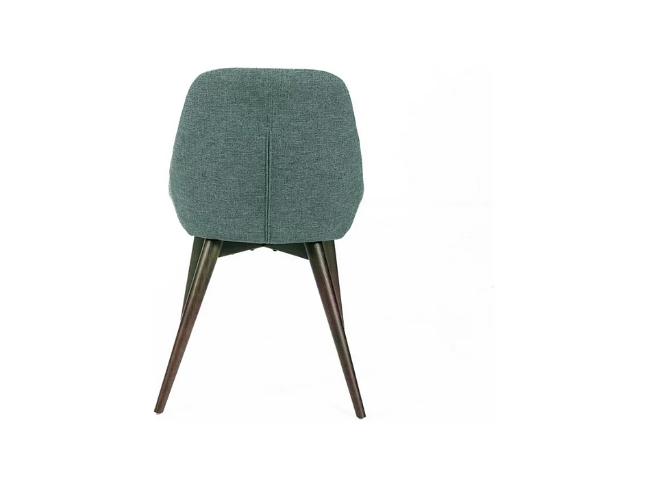 Lot de 4 chaises de salle à manger modernes en tissu vert "Zaira" structure en bois cm 49x58 85h