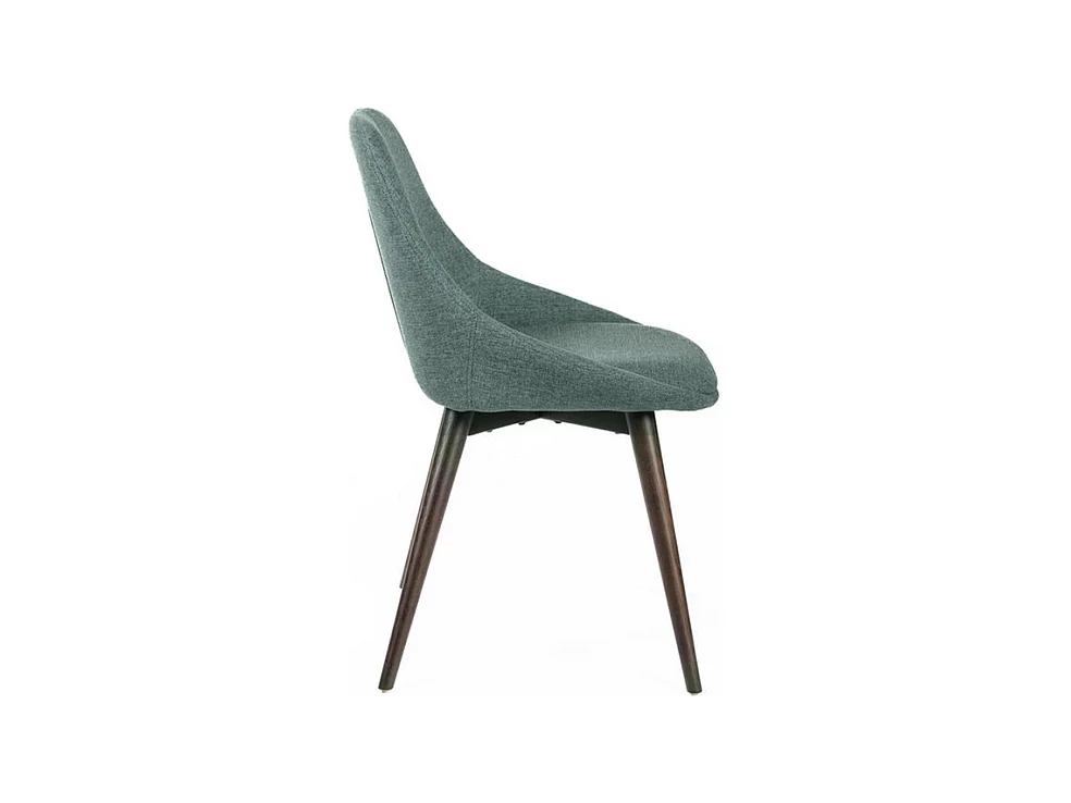 Lot de 4 chaises de salle à manger modernes en tissu vert "Zaira" structure en bois cm 49x58 85h
