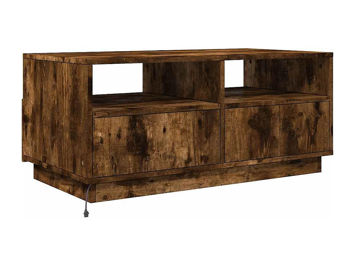 Table basse de salon bois marron 90 x 49 x 40 cm DEC037623