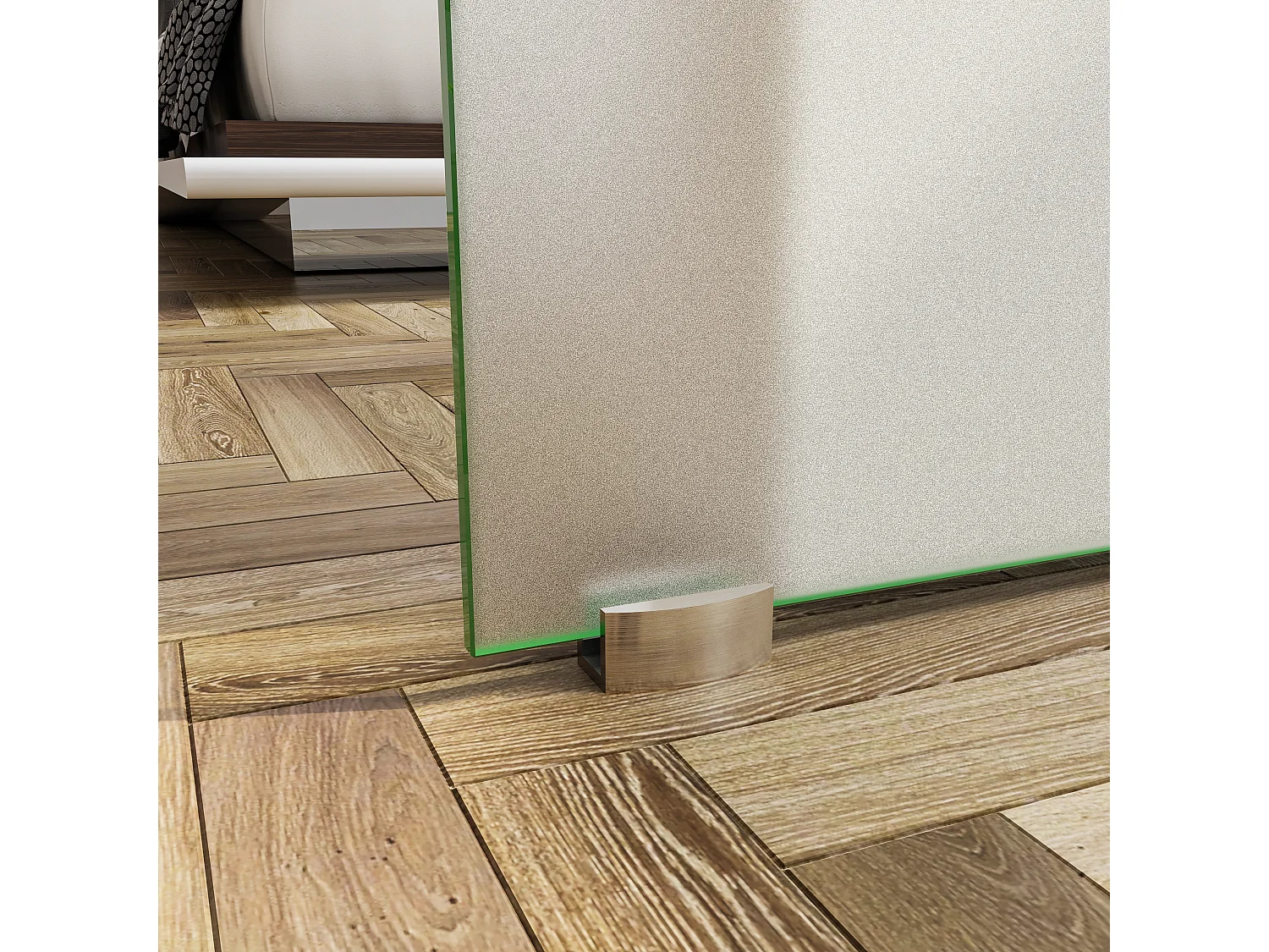 Binnendeur 90x225cm,8mm gehard veiligheidsglas met explosie bestendige folie - shuifdeuren - Eenvoudig te monteren