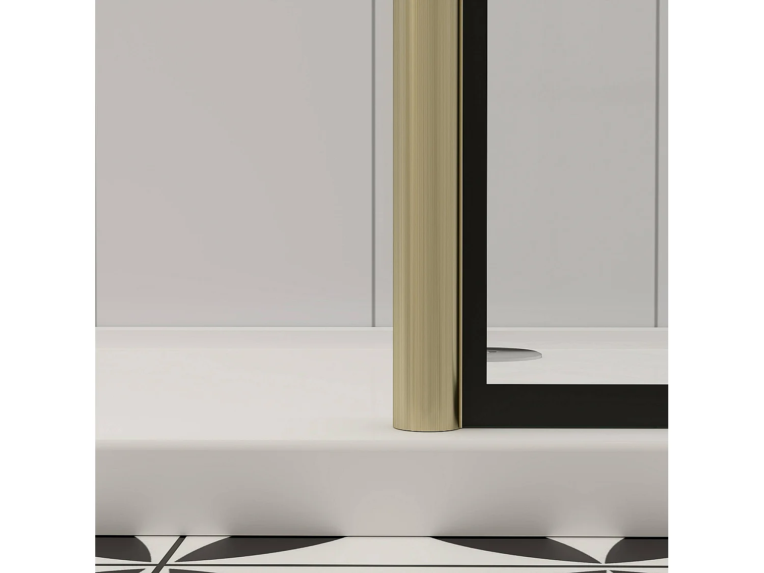 Stabilisatiestang 200 cm douchewand,voor glasdikte 6-10mm.(goud)