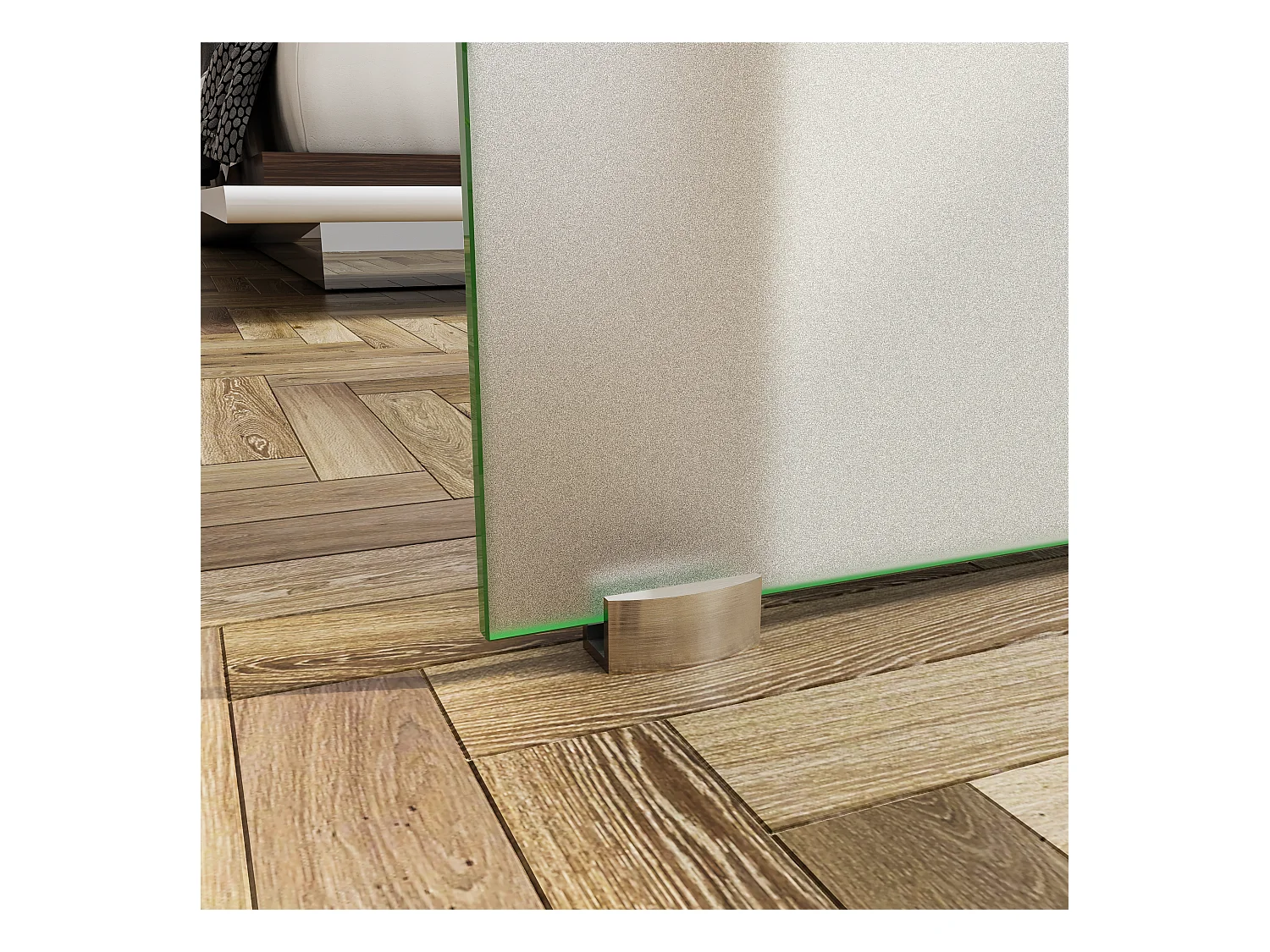 Binnendeur 80x225cm,8mm gehard veiligheidsglas met explosie bestendige folie - shuifdeuren - Eenvoudig te monteren