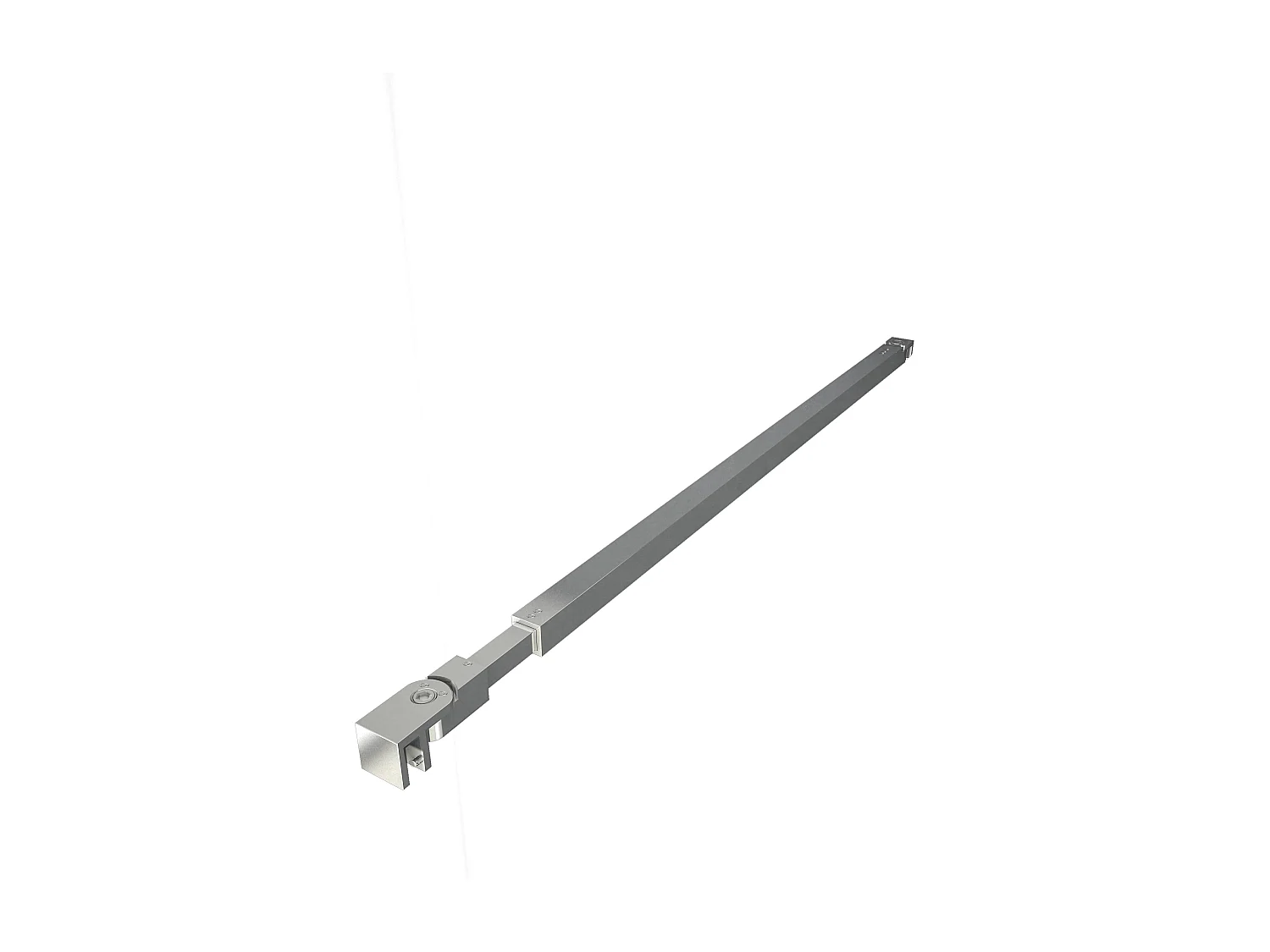 Uitschuifbare stabilisatiestang  73-120 cm voor glasdikte 6-10mm.(chroom)