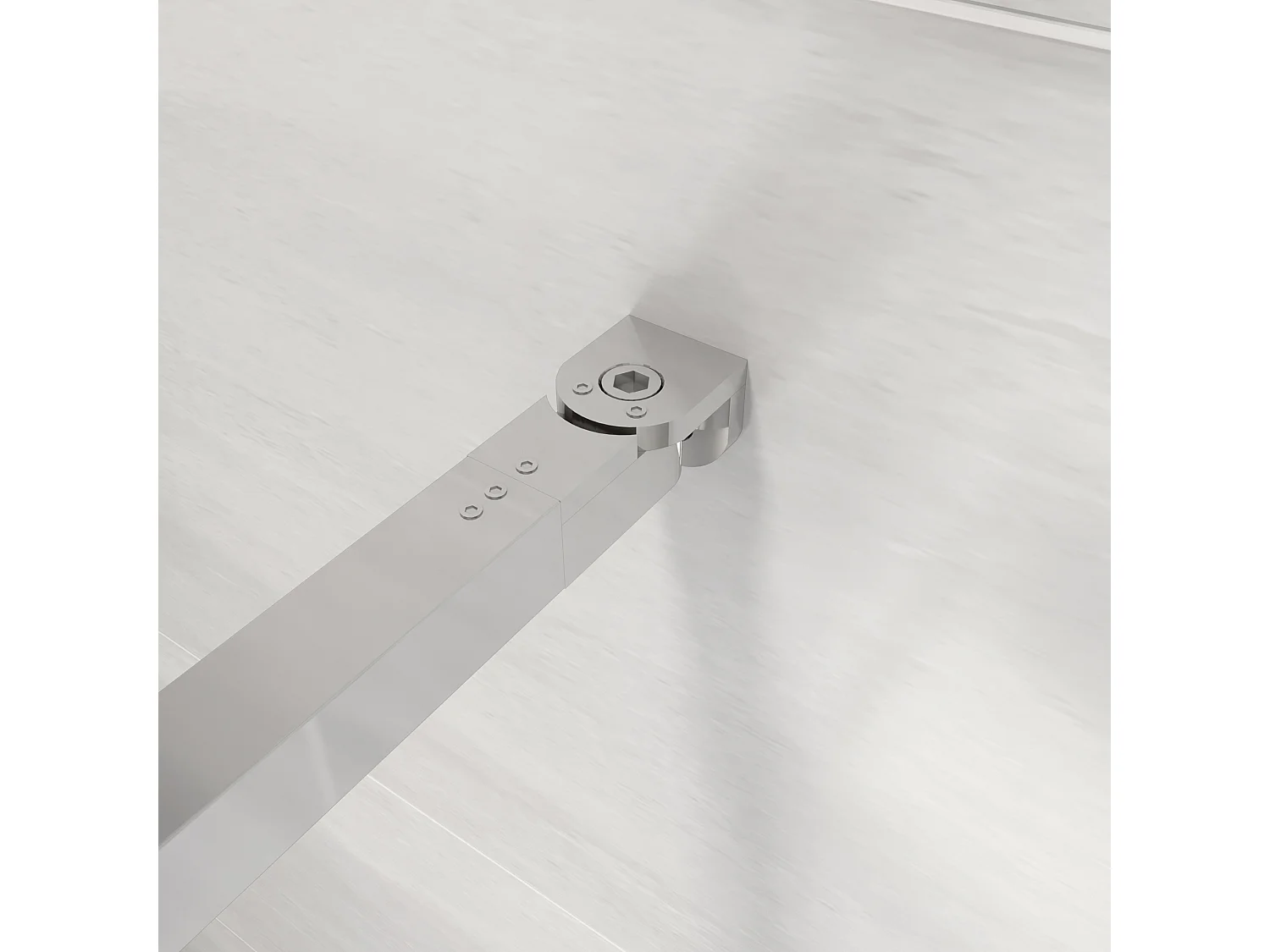 Uitschuifbare stabilisatiestang  73-120 cm voor glasdikte 6-10mm.(chroom)