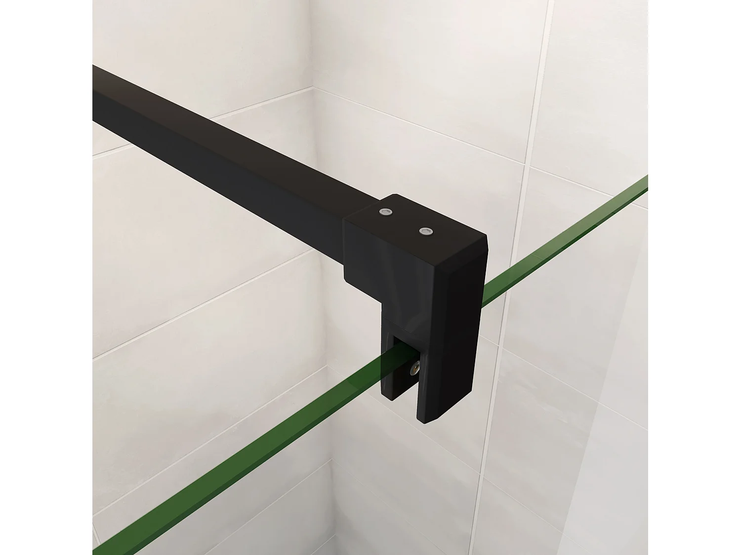 Stabilisatiestang 140 cm douchewand,voor glasdikte 6-10mm.(Mat zwart)