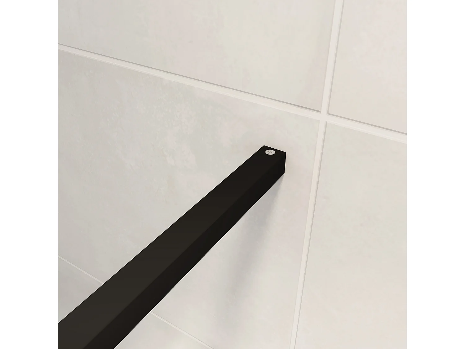 Stabilisatiestang 140 cm douchewand,voor glasdikte 6-10mm.(Mat zwart)