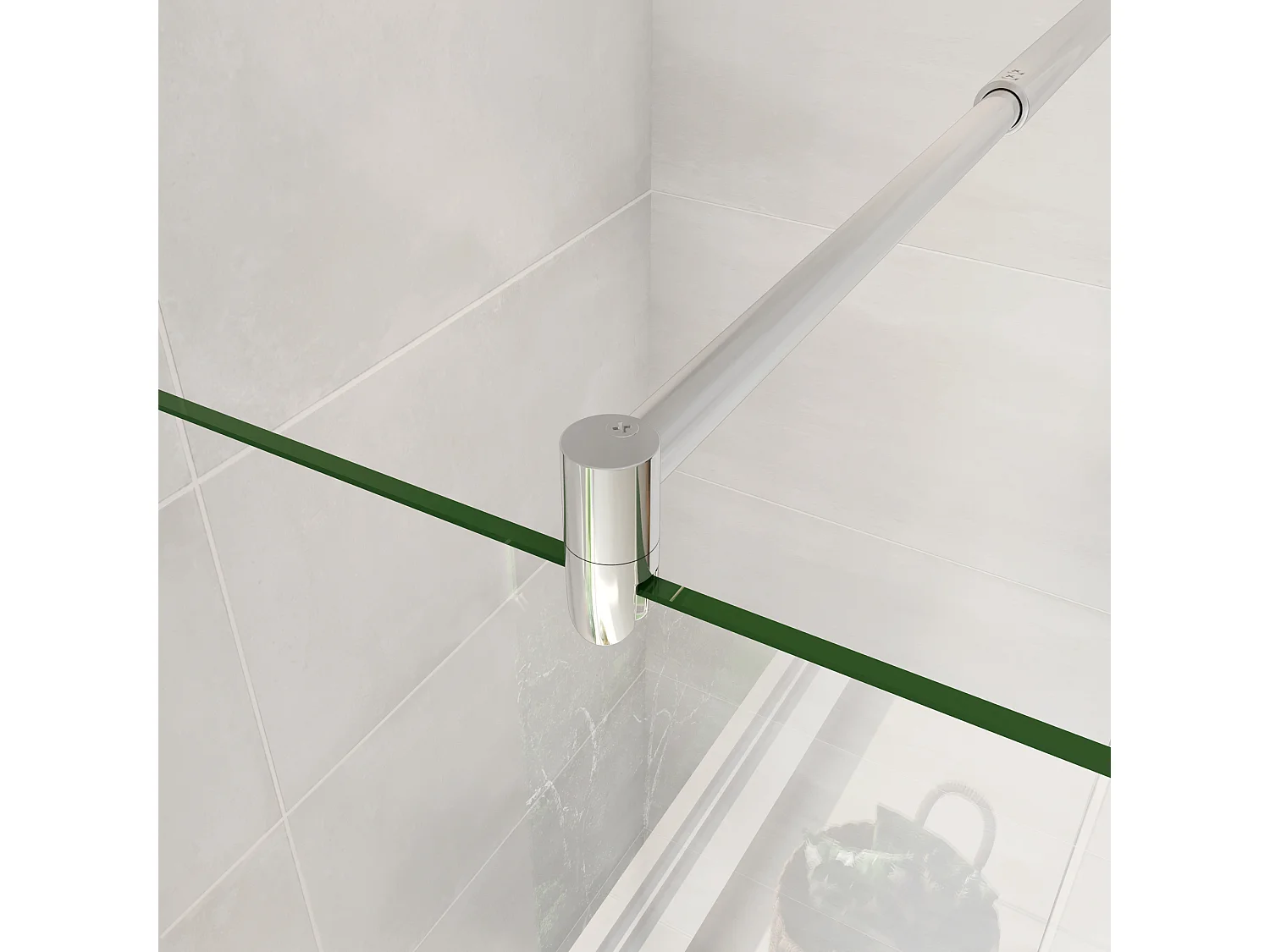 Uitschuifbare stabilisatiestang 70 -120 cm ,voor glasdikte 6-10mm.(chroom)