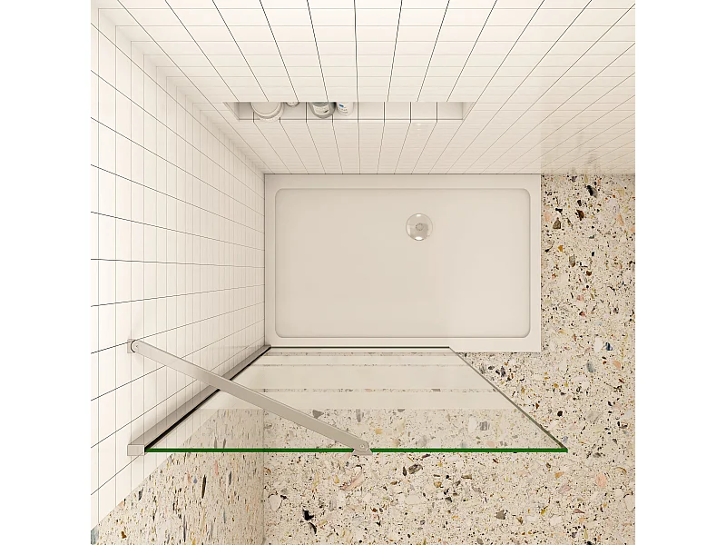 Stabilisatiestang hoek 45 graden ,voor glasdikte 6-8 mm.(chroom)