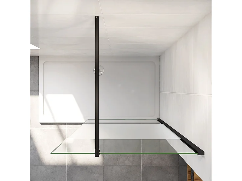 Stabilisatiestang 90 cm douchewand,voor glasdikte 6-10mm.(Mat zwart)