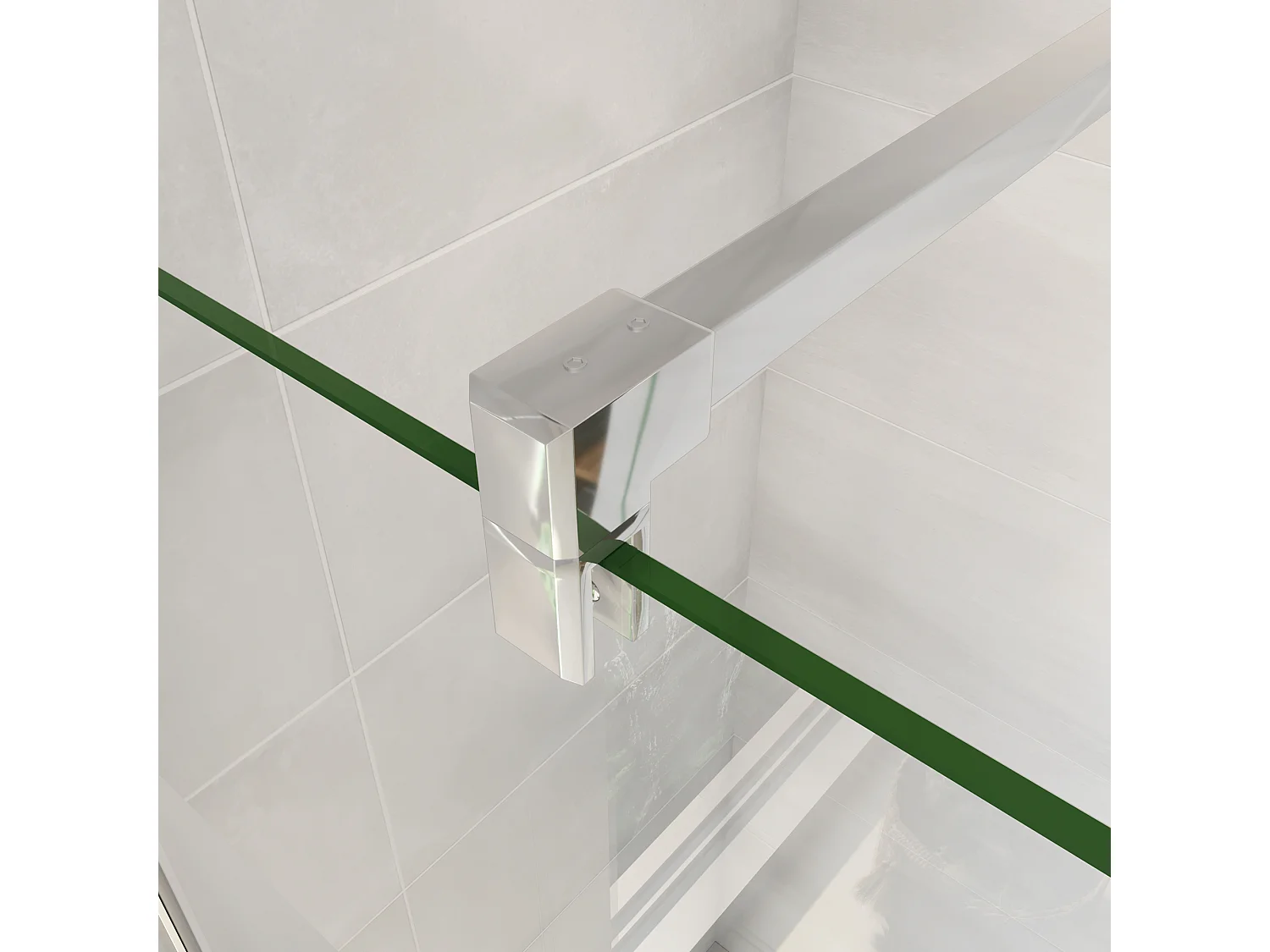 Stabilisatiestang 140 cm douchewand,voor glasdikte 6-10mm.(chroom)