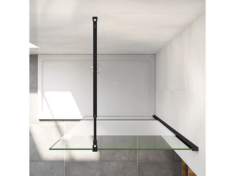 Uitschuifbare stabilisatiestang  73-120 cm voor glasdikte 6-10mm.(Mat zwart)