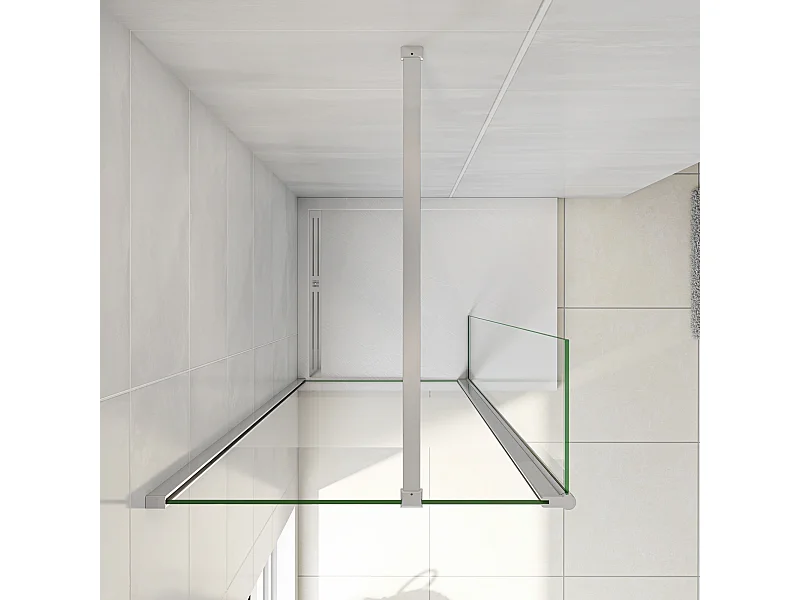 Stabilisatiestang 140 cm douchewand,voor glasdikte 6-8mm.(chroom)